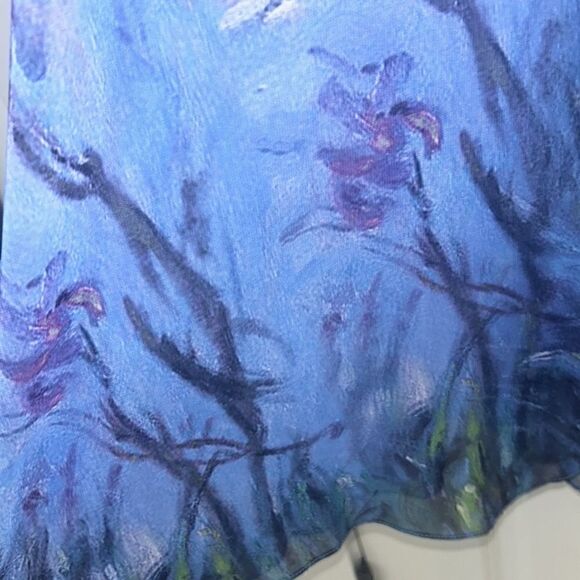 NEW TERI JON by Rickie Freeman Watercolor Floral Midi-dress in Light Blue NWT - Picture 10 of 16